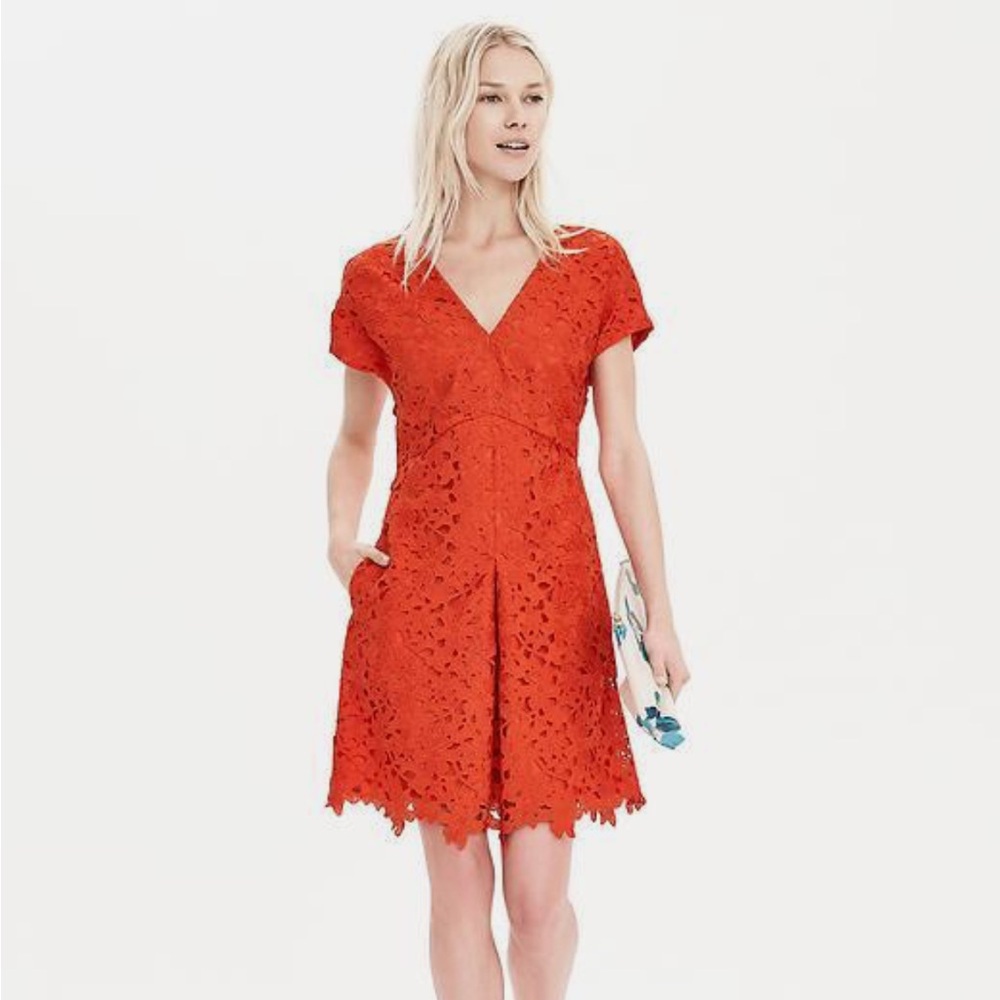 Orange Lace Dress